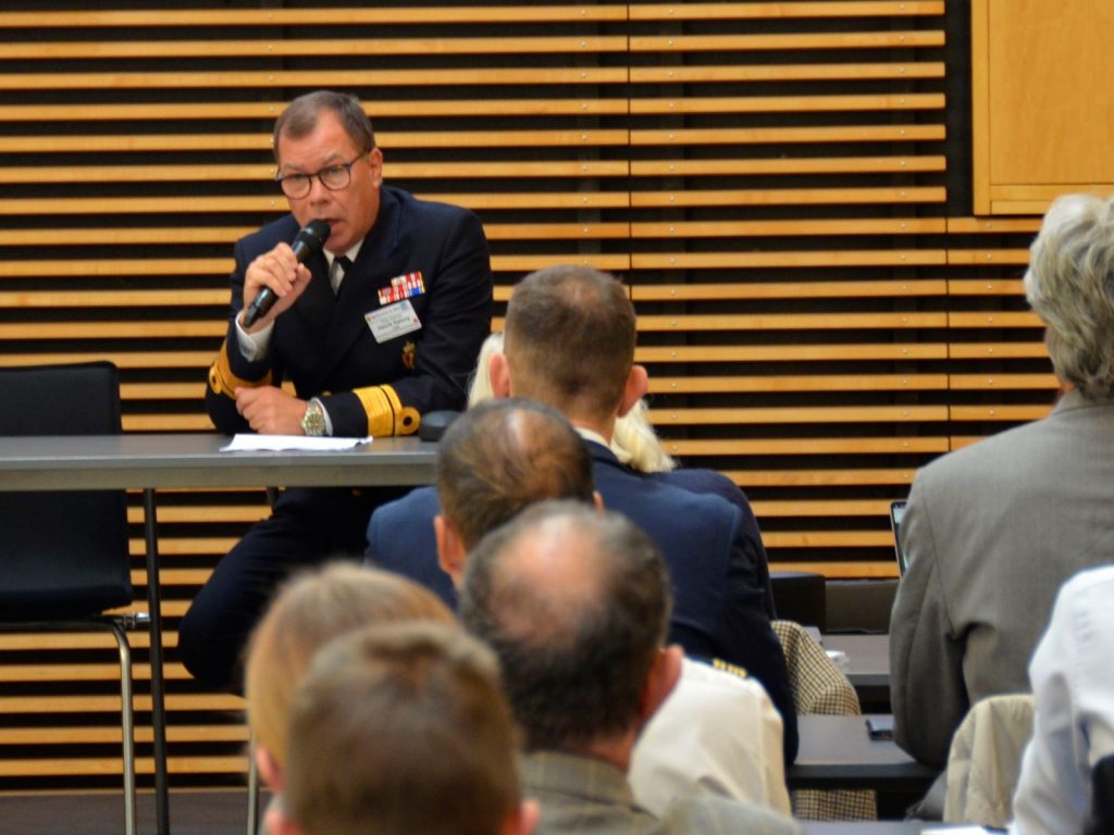 RADM Henrik Ryberg, Chief of the Danish Defence College, welcomes the participants at the 16th NATO OR&A Conference 2022