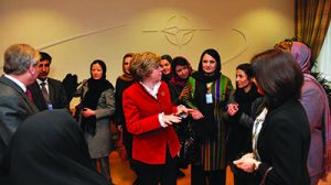 Afghan women parliamentarians visit NATO